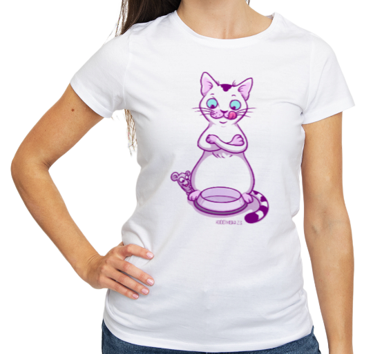 Tričko Nakrm kočku světlé